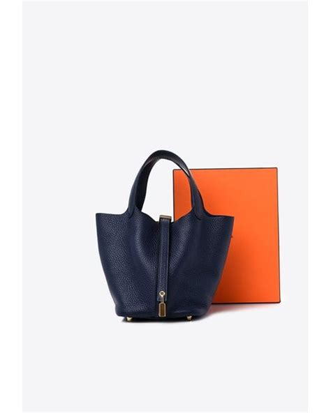 hermes bleu nuit picotin|hermes picotin top.